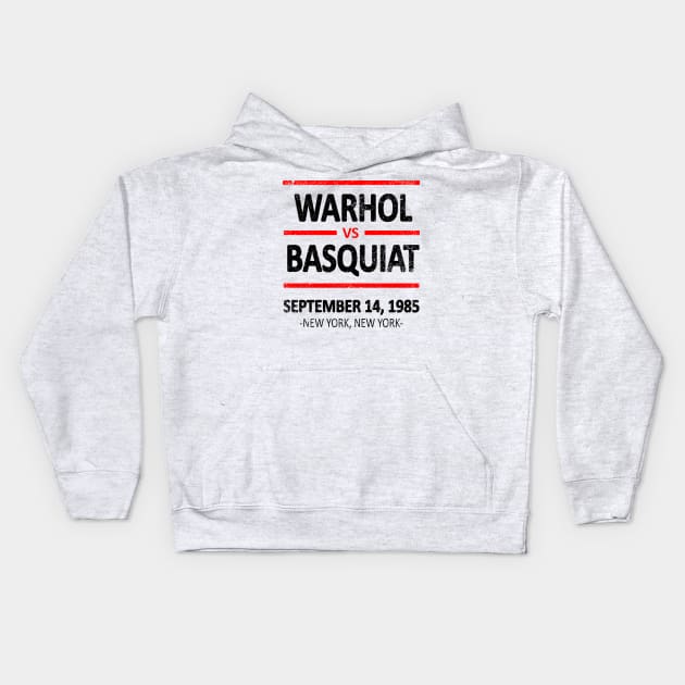 Warhol vs Basquiat Kids Hoodie by smithrenders